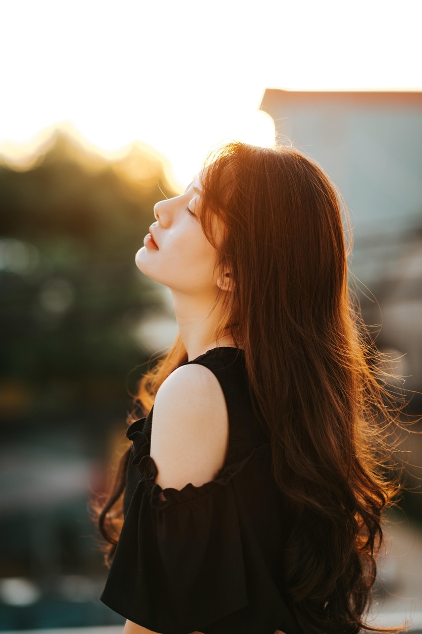 girl, beauty, portrait, profile, sunny, summer, nature, sunshine, sunlight, hair, lonely, sad, sad girl, woman, beautiful